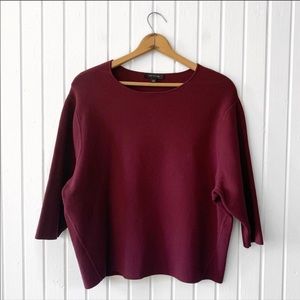 Ann Taylor Maroon Knit Sweater Top